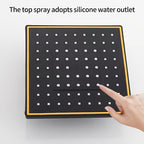 Black & Gold Three-Pressure Wall-Mount Shower Set