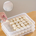 4-Layer Airtight Stackable Dumpling Storage Container (Freezer-Safe)