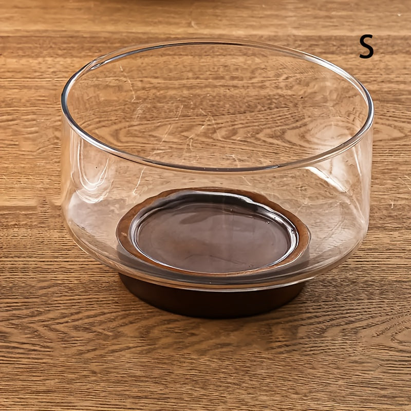 Scratch-Resistant Clear Glass Salad Bowl
