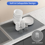 Thick Anti-Slip Silicone Stovetop Protector & Drying Mat (30x21 in)