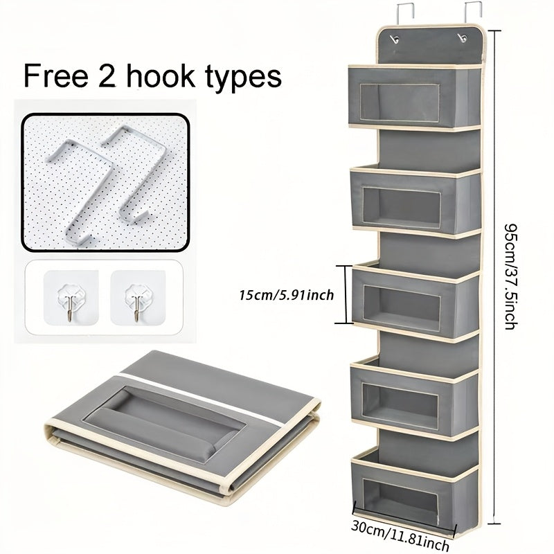 Large-Capacity Space-Saving Hanging Organizer (5-Tier)