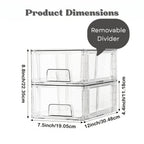 Clear Acrylic Stackable Drawer Bins With Handles