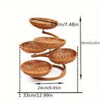 Food-Safe Stackable Rattan-Style Fruit & Snack Basket