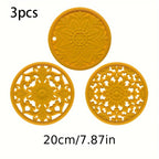 Heat-Resistant Non-Slip Silicone Trivet Set (3-Piece)