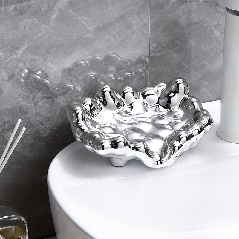 Electroplated Non-Slip Oval Soap Dish