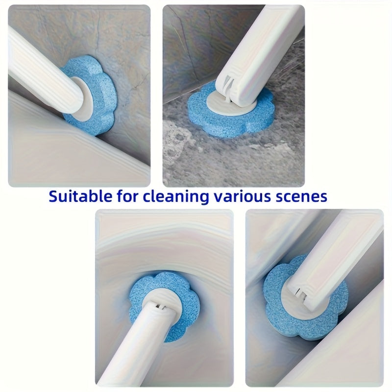 Wall-Mount Toilet Brush Set (Replacement Heads Included)