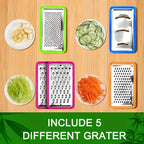 Bamboo Cutting Board With Container & Removable Grater