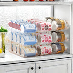 Transparent PET Auto-Roll & Stackable Can Rack (Set of 3)