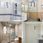 Stainless Steel Anti-Slip Shower Door Hooks (Set of 2)