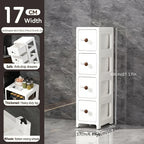 Slim Space-Saving Slide-Out Gap Shelf (4-Tier)
