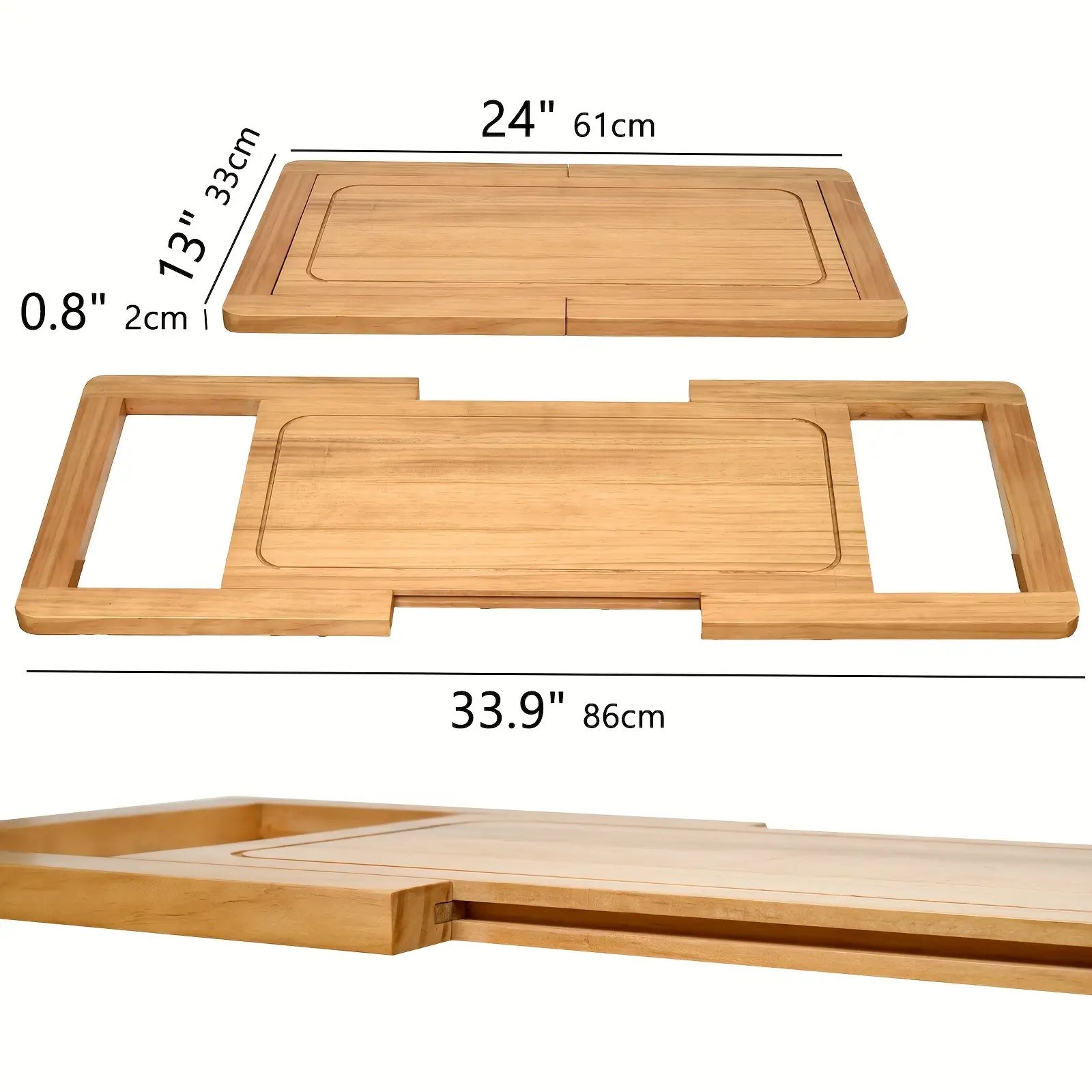 Adjustable Double-Sided Wooden Cutting Board (Juice Groove)