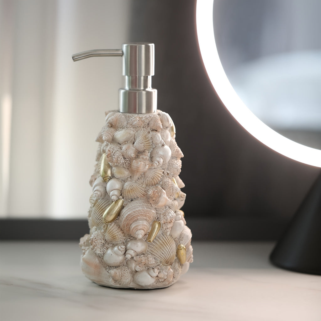 Refillable Shell-Shaped Resin Soap Dispenser (Floor Mount)