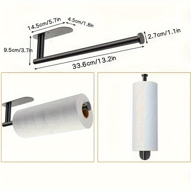 Self-Adhesive Stainless Steel Under-Cabinet Paper Towel Holder