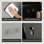 Stainless Steel Wall-Mounted Toilet Paper & Wipes Holder