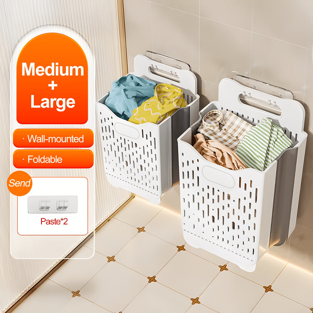 Collapsible Wall-Mount & Freestanding Laundry Basket