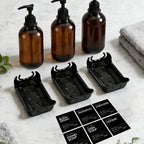 Drill-Free Refillable Wall-Mount Shower Dispenser (3-Pack)