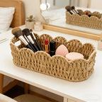 Hand-Woven Paper Rope Storage Basket (Oval)