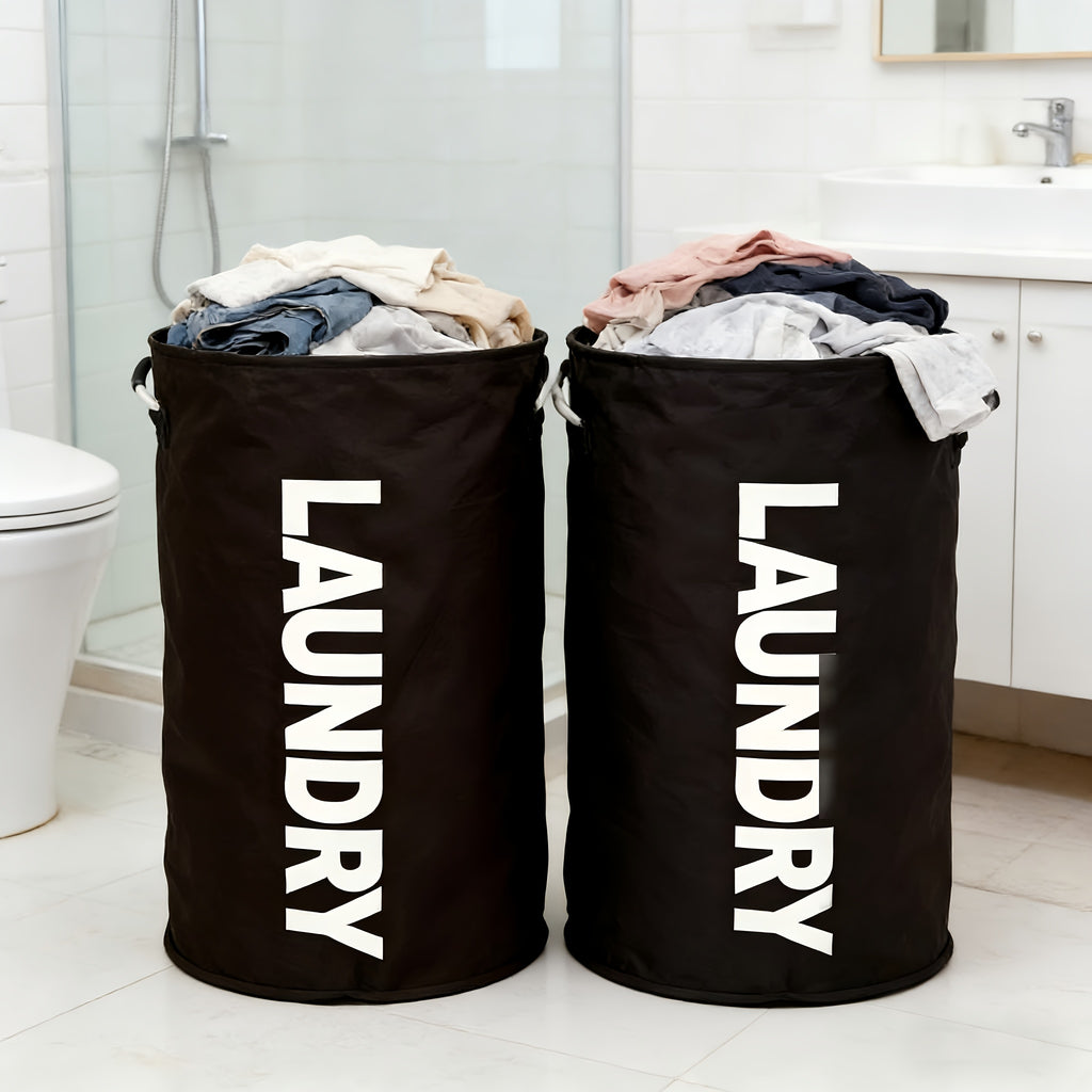 Extra Large Foldable Waterproof Laundry Hamper (Aluminum Loop Handle)
