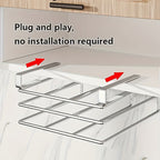 Space-Saving Stainless Steel Under-Cabinet Storage Rack