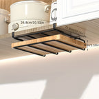 Space-Saving Stainless Steel Under-Cabinet Storage Rack