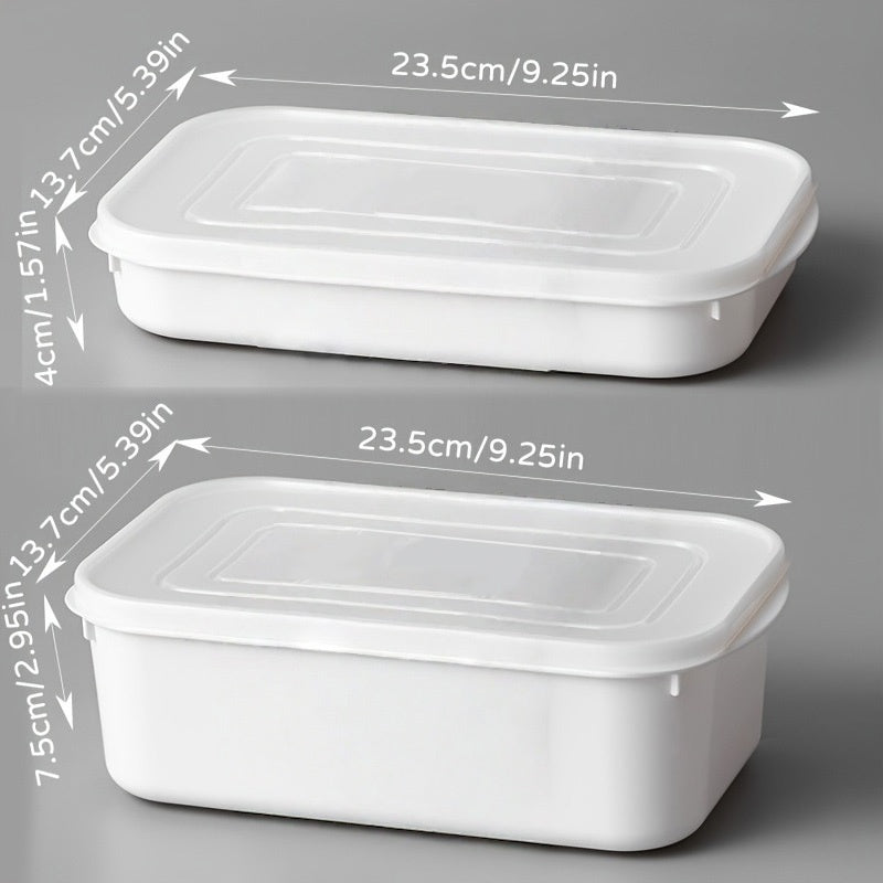 Food-Grade PP Airtight Flip-Top Refrigerator Storage Box (Set of 4)