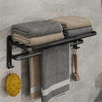 Wider & Thicker Hooks Wall-Mount Folding Towel Rack