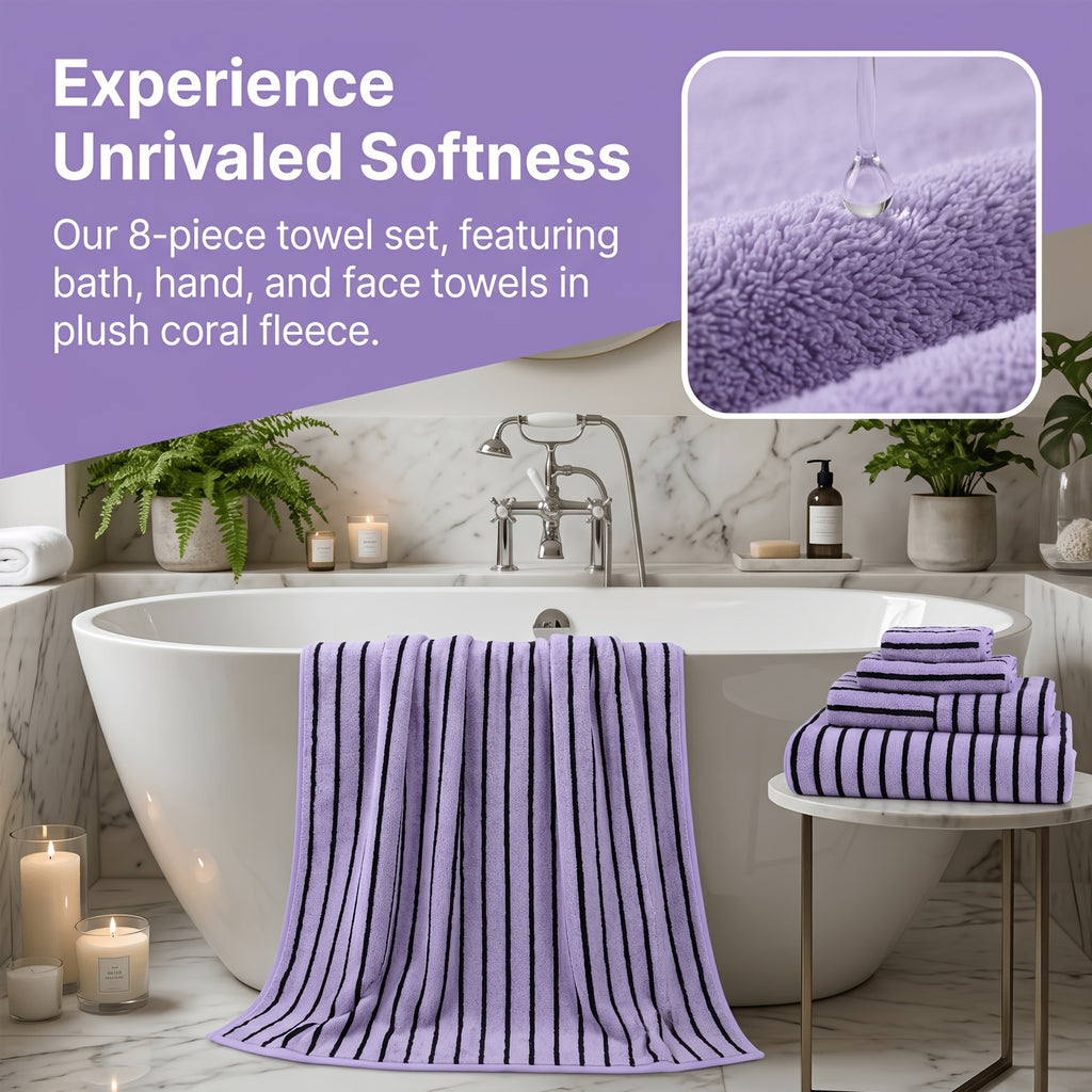 Ultra-Soft Quick-Drying Microfiber Towel Set (5-Piece)