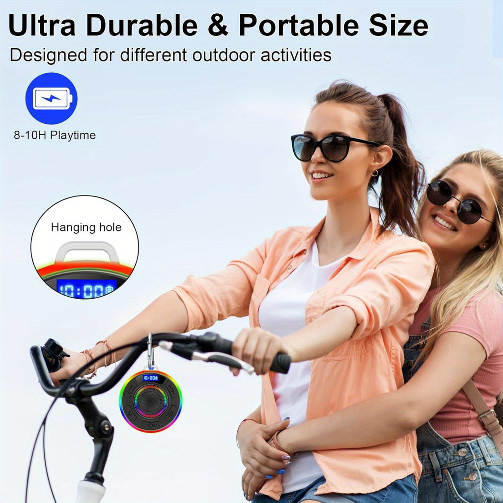 IPX7 Waterproof USB-C Rechargeable Bluetooth Shower Speaker