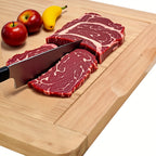 Adjustable Double-Sided Wooden Cutting Board (Juice Groove)