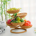 Food-Safe Stackable Rattan-Style Fruit & Snack Basket