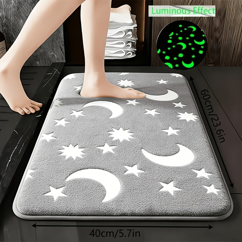 Glow-In-The-Dark Non-Slip & Machine-Washable Bath Mat (Set of 3)