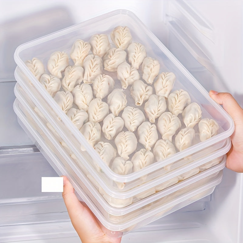 4-Layer Airtight Stackable Dumpling Storage Container (Freezer-Safe)