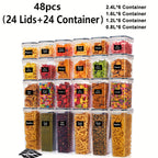 Airtight BPA-Free Flip-Top Food Storage Containers