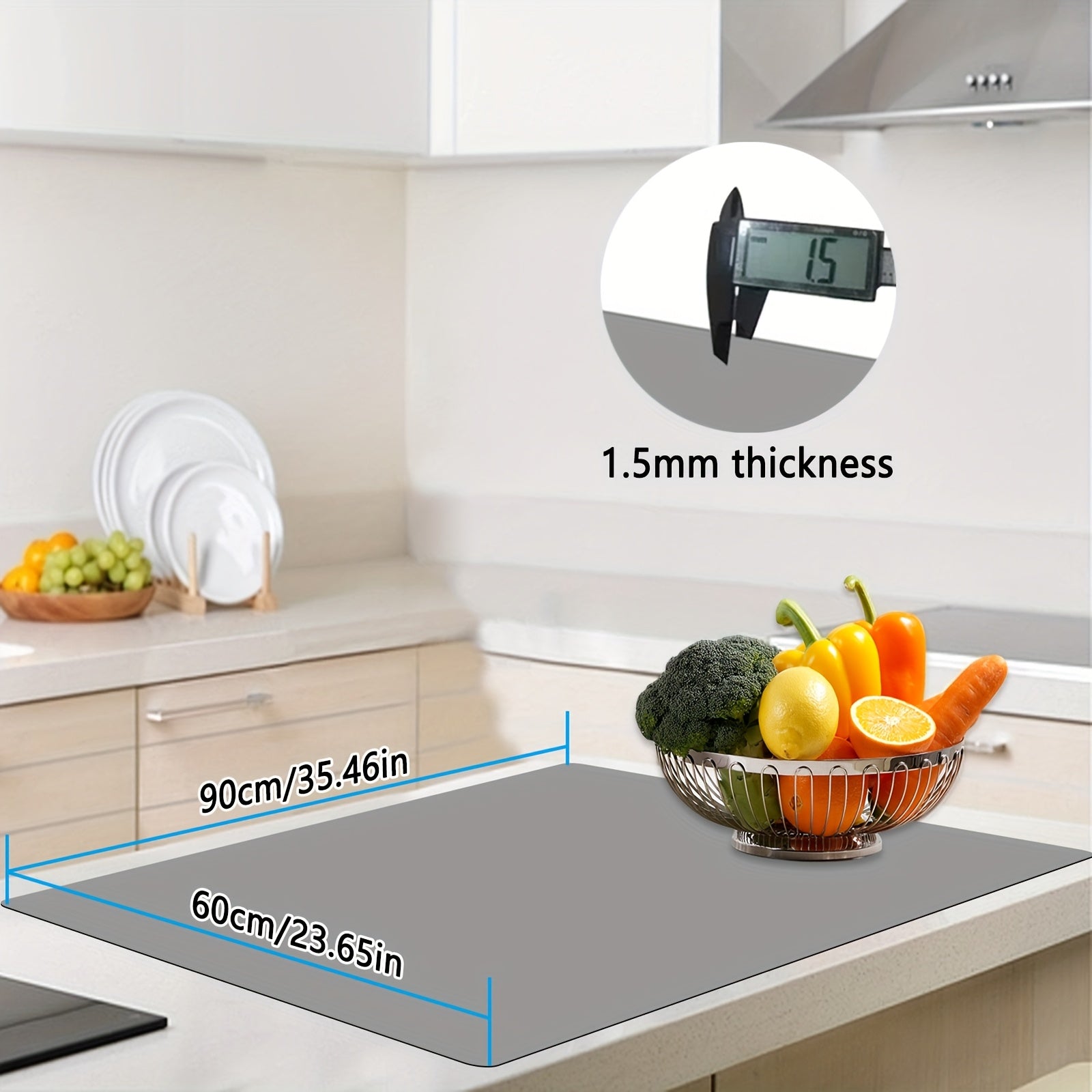 Heat-Resistant Non-Slip Silicone Countertop Mat