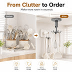 Self-Adhesive 360° Rotating Hook Rack (6 Hooks)