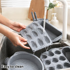 Oven-Safe Silicone Multi-Shape Baking Mold Set