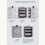 Durable Cast Iron & Plastic Wall-Mounted Bathroom Shelf (2 or 3 Layers)