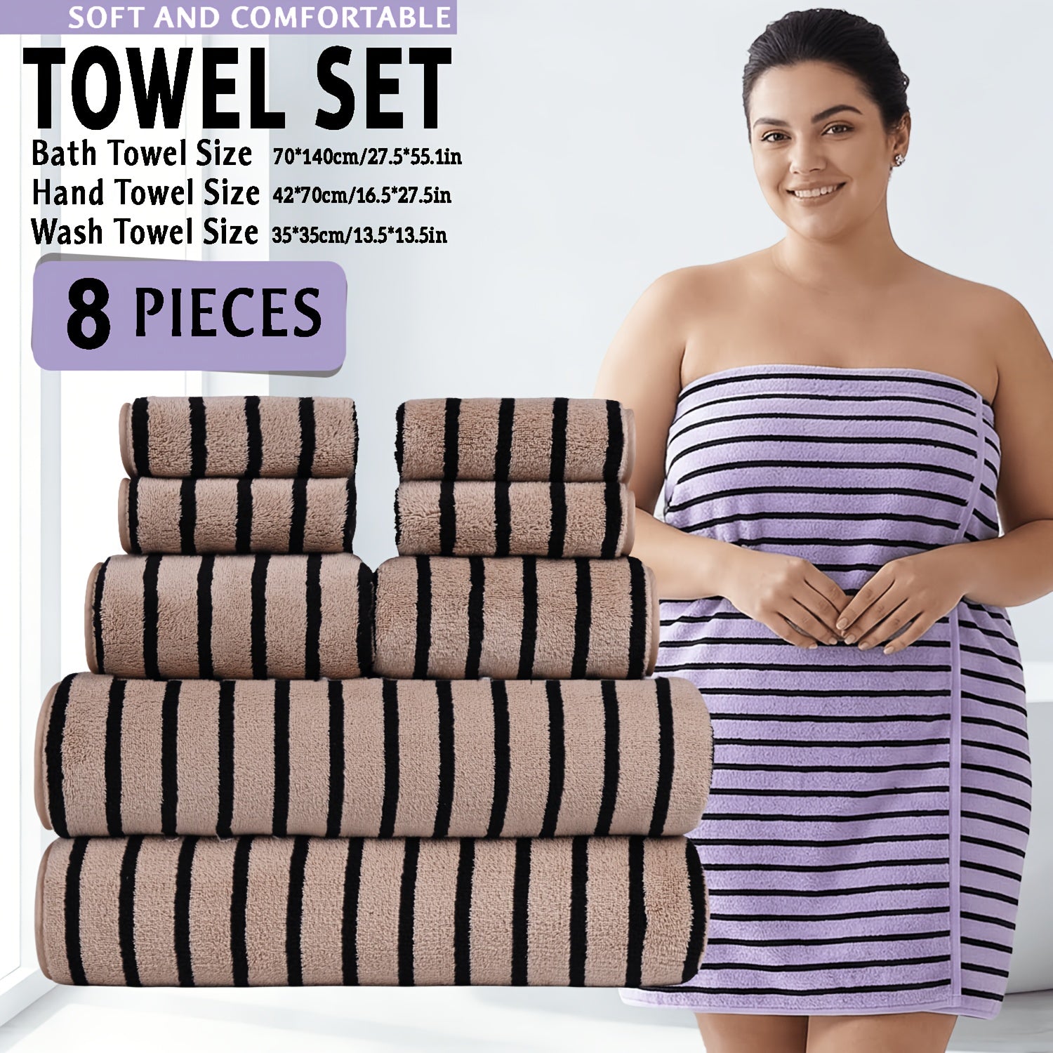 Ultra-Soft Quick-Drying Microfiber Towel Set (5-Piece)