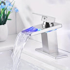 Solid Brass Ceramic Valve Single-Handle Bathroom Faucet (Deck Plate Included)