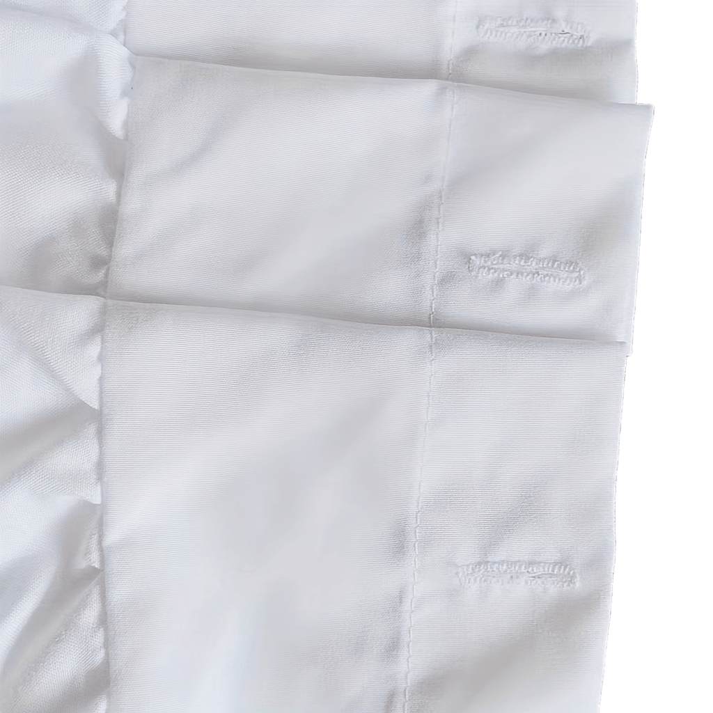Handmade-Style Ruched Scalloped Shower Curtain (72 x 72 in)