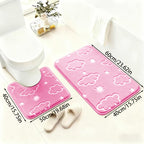 Glow-In-The-Dark & Anti-Slip Bathroom Mat Set (2-Piece)