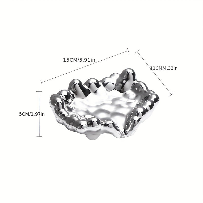 Electroplated Non-Slip Oval Soap Dish