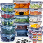 Airtight Latch & Microwave-Safe Food Storage Container Set (Set of 48)