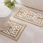 Extra-Soft Absorbent Polyester Bath Mat (Non-Slip TPR Backing)