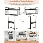 Space-Saving Carbon Steel Wall-Mounted Towel Rack