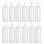 Clear Plastic Precision Nozzle Squeeze Bottles (Set of 8)