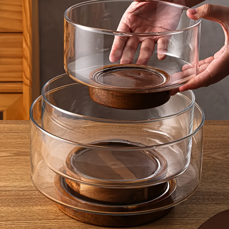 Scratch-Resistant Clear Glass Salad Bowl