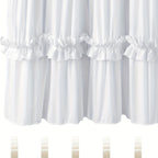 Handmade-Style Ruched Scalloped Shower Curtain (72 x 72 in)