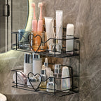 Double-Layer Wrought Iron Shower Shelf (Wall Mount)