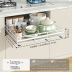 Smooth-Glide Heavy-Duty Metal Pull-Out Cabinet Rack (8-Tier)